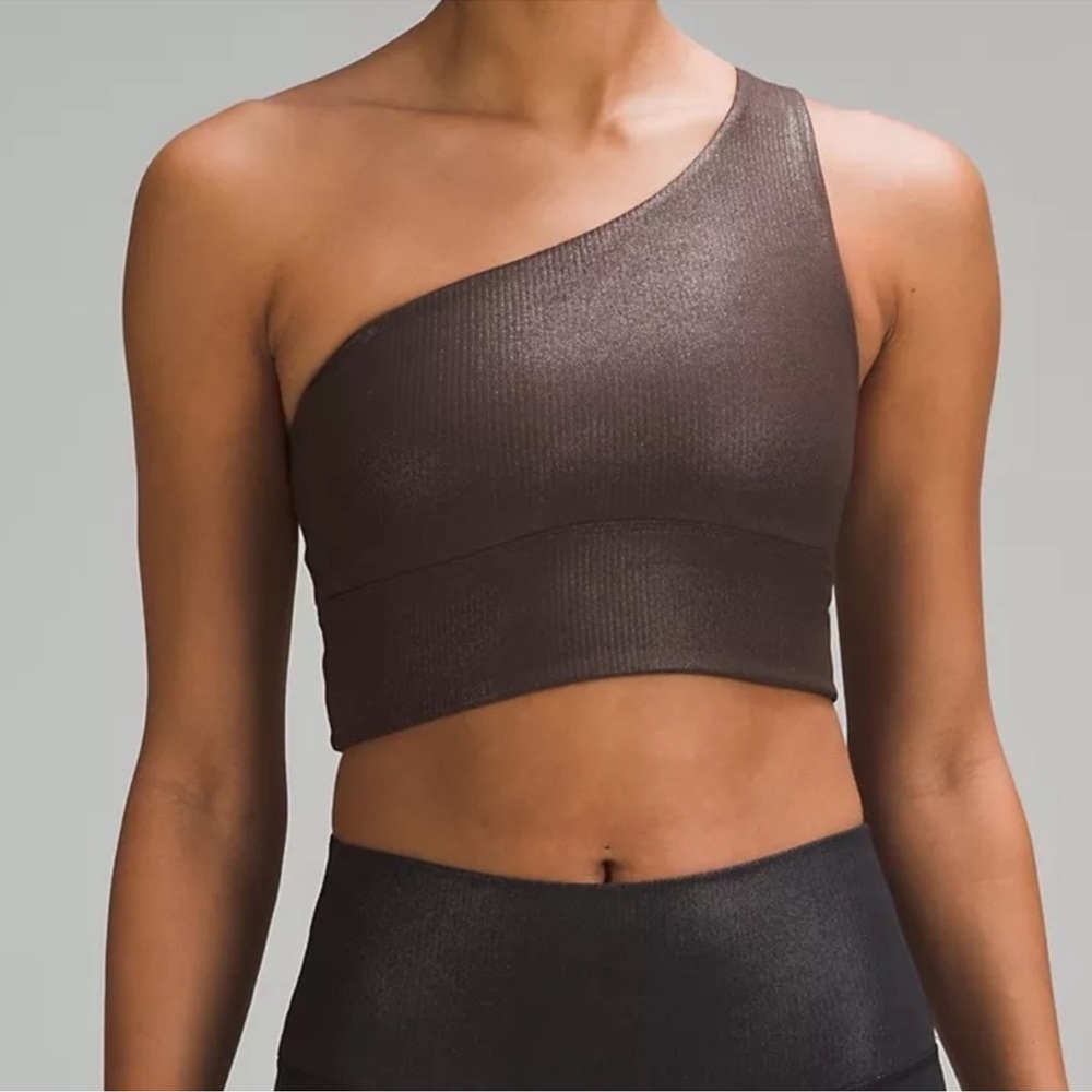 Lululemon Align Asymmetrical Rib Bra in Brown